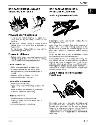 John Deere 4100 Utility Tractor technical manual Preview image 5