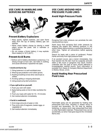 John Deere 425, 445, 455 garden tractor technical repair manual Preview image 4