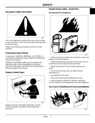 John Deere L100, L110, L120, L130 lawn tractor technical manual Preview image 3