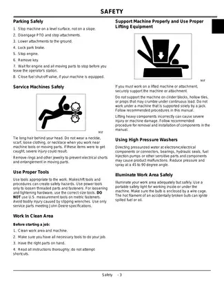 John Deere Lawn Tractor Technical Manual (Models L100, L110, L120, L130) - TM2026 Preview image 5