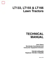 1998–2000 John Deere LT133 / LT155 / LT166 Lawn Tractor Technical Manual (P/N TM1695) – preview page 1