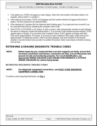 1998-2004 Mercedes SLK repair manual Preview image 4