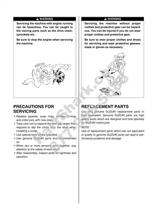 Suzuki RM-Z450 Service and Maintenance Manual (2008 Edition) Preview image 4