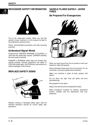 John Deere Skid Steer Technical Manual (Models 240 & 250) Preview image 4