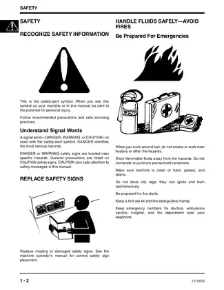 John Deere Skid Steer 260 and 270 Technical Manual (TM1780 NOV03) Preview image 4