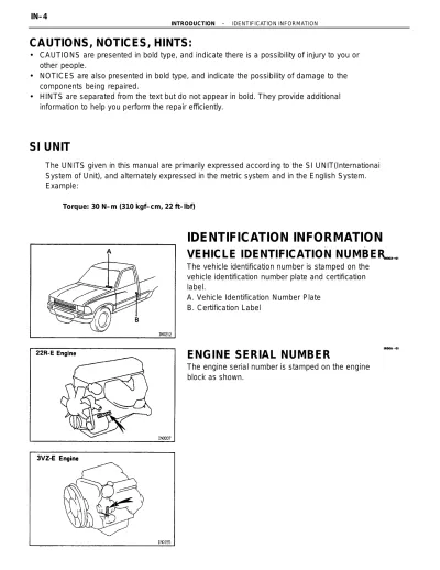 Preview: 1983–1995 Toyota 22R-E Engine Repair Manual (P/N RM306U1)