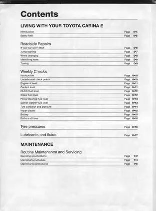 1992-1997 Toyota Carina E service manual Preview image 4