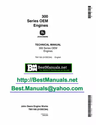 John Deere 300 Series OEM Engines Technical Manual TM-1190 (Dec-84)