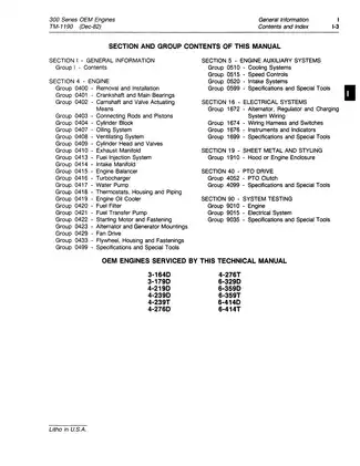 John Deere 300 Series OEM Engines Technical Manual TM-1190 (Dec-84) Preview image 5