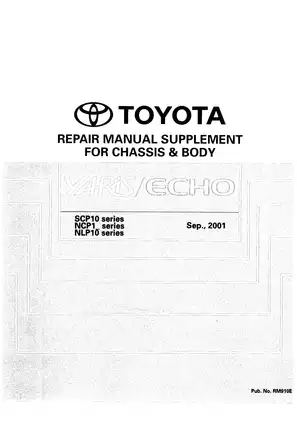 Toyota SCP10 series, NCP1 series, NLP10 series repair manual Preview image 1