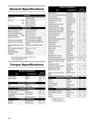 2011 Arctic Cat 350, 425 ATV repair manual Preview image 3