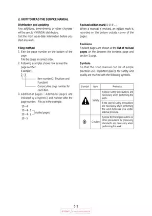 Hyundai R290LC-7 Crawler Excavator Service Manual Preview image 5