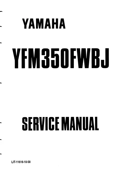 Preview: Yamaha YFM350FWBJ ATV 1997–1999 Service Manual (P/N LIT-11616-10–58)