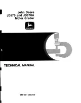 1987 John Deere JD570 & JD570A Motor Grader Technical Manual (P/N TM-1001) – preview page 1