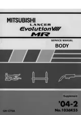 2003–2005 Mitsubishi Lancer Evolution VIII MR Service Manual (P/N 1036K55, 1036K40, 1036K10) – preview page 1