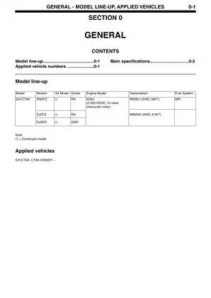 2003-2005 Mitsubishi Lancer Evolution VIII MR service manual Preview image 4