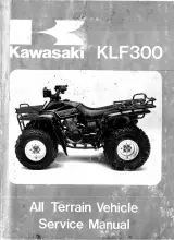 1986–2006 Kawasaki KLF300 Bayou / Bayou 300 4x4 ATV Service Manual (P/N 99924-1057-01) – preview page 1