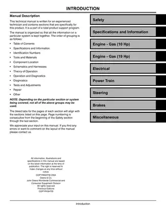 John Deere Gator TS & TH 6x4 Utility Vehicle technical manual Preview image 3