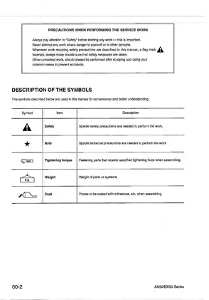 Komatsu Forklift Service Manual - AX50/BX50 Series Preview image 4