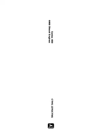 John Deere 6466 Diesel Engine Technical Manual Preview image 2
