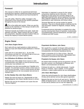 John Deere PowerTech™ 2.4L & 3.0L Diesel Engines Technical Manual Preview image 2