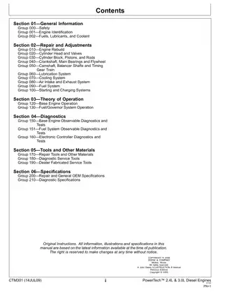 John Deere PowerTech™ 2.4L & 3.0L Diesel Engines Technical Manual Preview image 5
