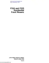 John Deere F510 and F525 Residential Front Mower Service Manual (P/N TM1475) – preview page 1