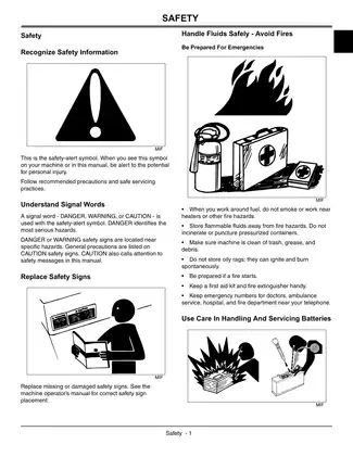 John Deere X700, X720, X724, X728 lawn & garden tractor technical manual Preview image 5