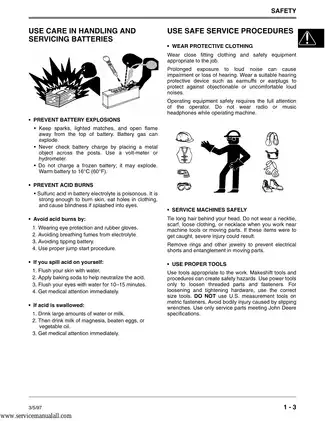 John Deere 38-Inch and 46-Inch Sabre Lawn Tractor Technical Manual Preview image 4