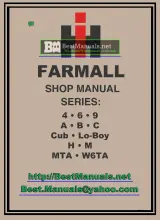 1939–1968 International Harvester Series A, B, C, Cub, H, M, MTA, 4, 6, W6TA & 9 Wheel Type Tractors Shop Manual (P/N 74-547) – preview page 1