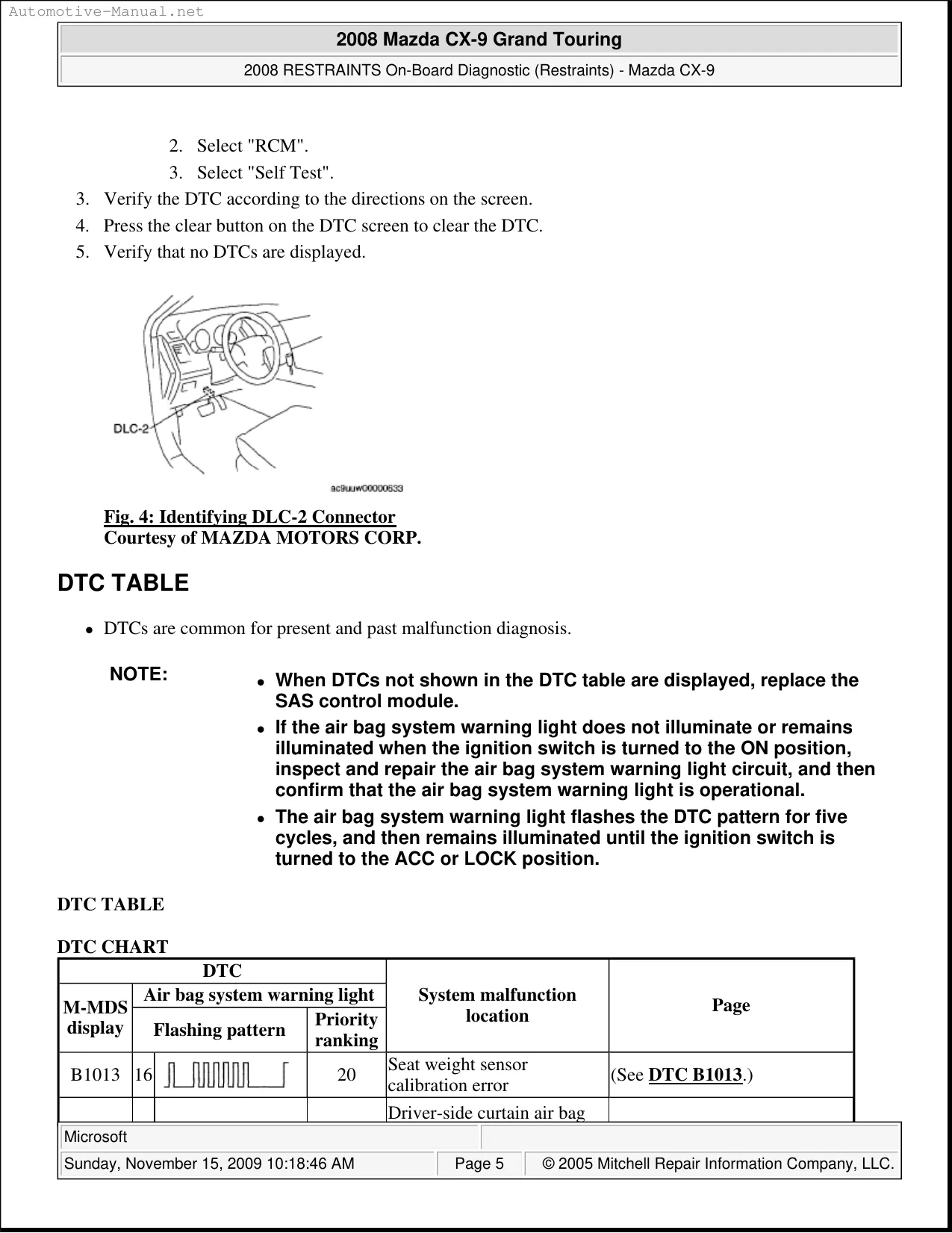 2007-2009 Mazda CX-9 manual Preview image 5