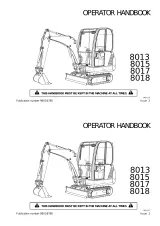 JCB Mini Excavator 8013–8018 Operator Handbook (P/N 9801/8780) – preview page 1