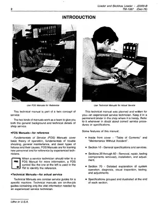 John Deere JD300-B Loader & Backhoe Technical Service Manual (TM-1087) Preview image 4