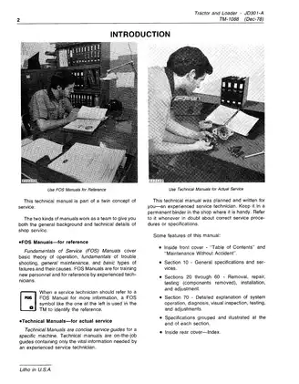 John Deere JD301-A Tractor and Loader Technical Manual (TM-1088) Preview image 4