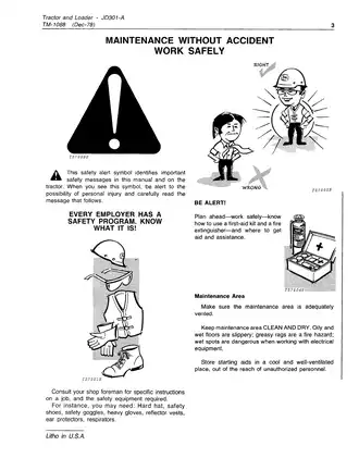 John Deere 301-A Tractor and Loader Technical Manual Preview image 5