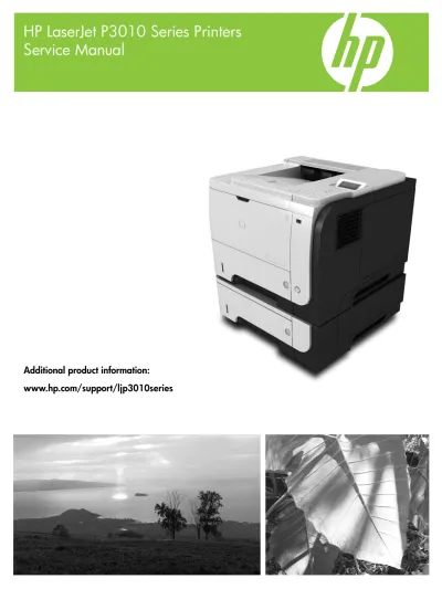 Preview: HP LaserJet P3010 Series Printers Service Manual (P/N CE524-90909)