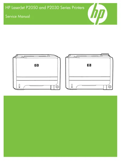 Preview: 2008 HP LaserJet P2030 and P2050 Series Printers Service Manual (P/N CE457-90980)