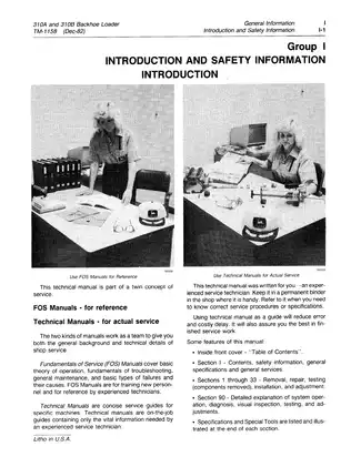 John Deere 310A and 310B Backhoe Loader Technical Manual (TM-1158) Preview image 5