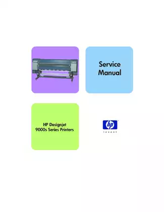 HP Designjet 9000S service manual Preview image 1