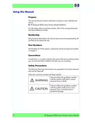 HP Designjet 9000S service manual Preview image 4