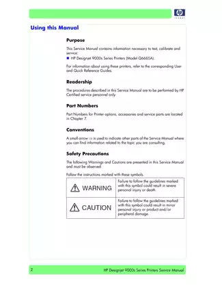 HP Designjet 9000s Series Printer Service Manual - Comprehensive Guide for Professionals Preview image 4