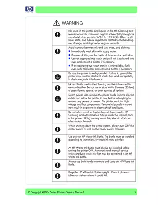 HP Designjet 9000S service manual Preview image 5