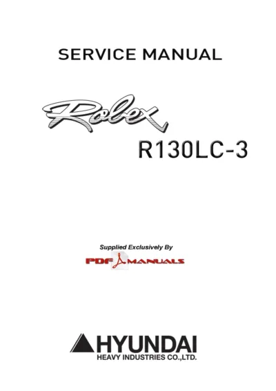 Preview: Hyundai Robex 130LC-3 & 130LCM-3 1995–1998 Factory Service Manual OEM