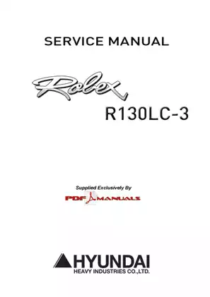 Hyundai R130LC-3 Crawler Excavator Service Manual
