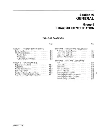 John Deere 140 Hydrostatic Tractor Service Manual Preview image 4