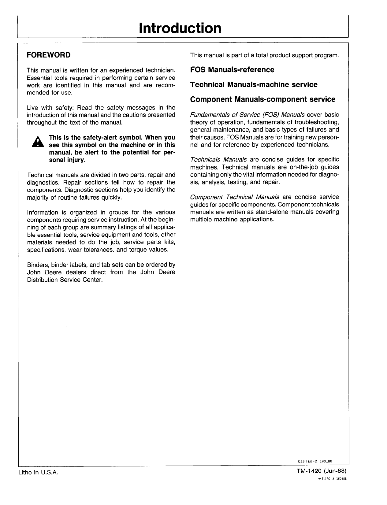 John Deere 210C, 310C, 315C backhoe loader technical manual Preview image 2