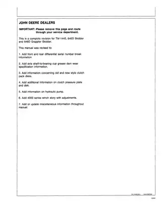 John Deere 640D & 648D Grapple Skidder Technical Manual - Your Complete Repair Reference Preview image 3