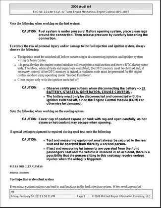 2002-2008 Audi A4 service manual Preview image 2