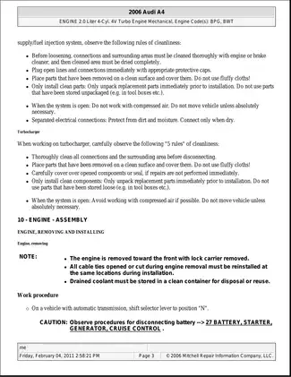 2002-2008 Audi A4 service manual Preview image 3