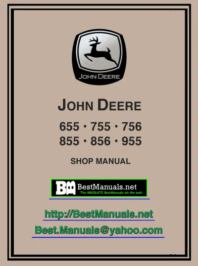 Preview: John Deere 655 / 755 / 855 / 955 / 756 / 856 Tractor Shop Manual (TM1360)